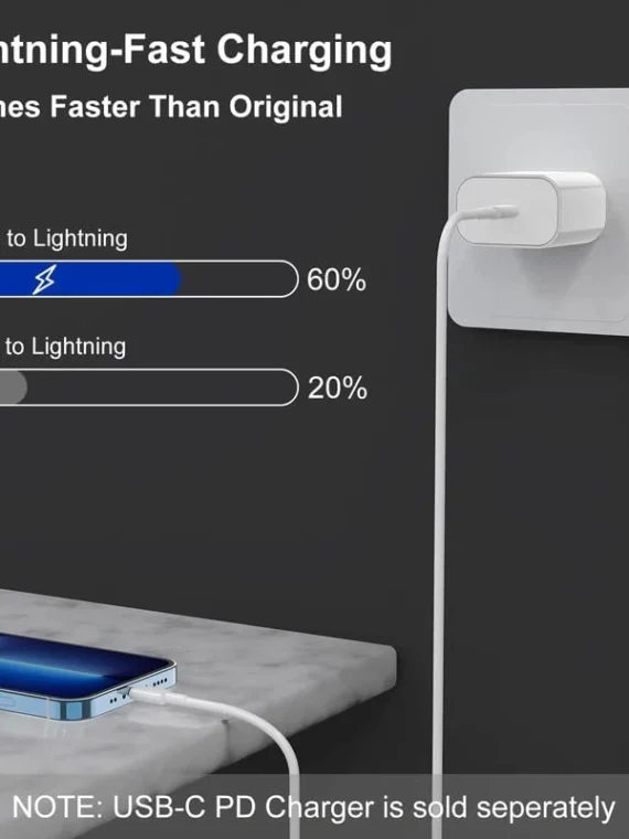 USB C to Lightning Cable 1M (Apple MFi Certified) iPhone Fast Charger Cable USB-C