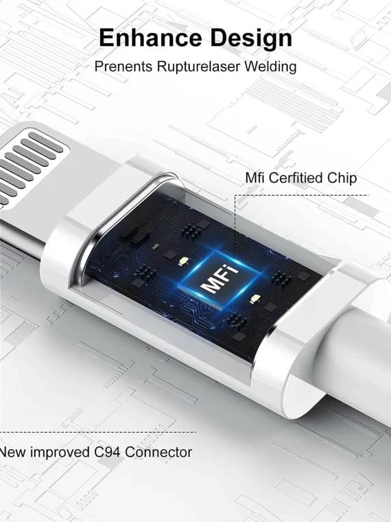 USB C to Lightning Cable 1M (Apple MFi Certified) iPhone Fast Charger Cable USB-C