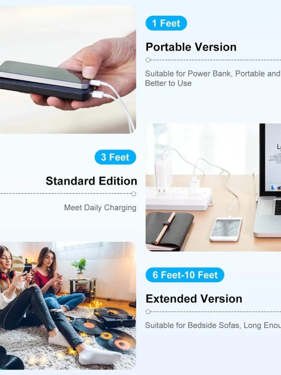 USB C to Lightning Cable 1M (Apple MFi Certified) iPhone Fast Charger Cable USB-C